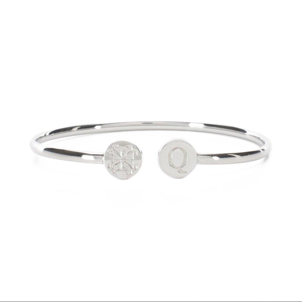 NWOT Rustic Cuff Eliza “E” Silver Cuff Bracelet